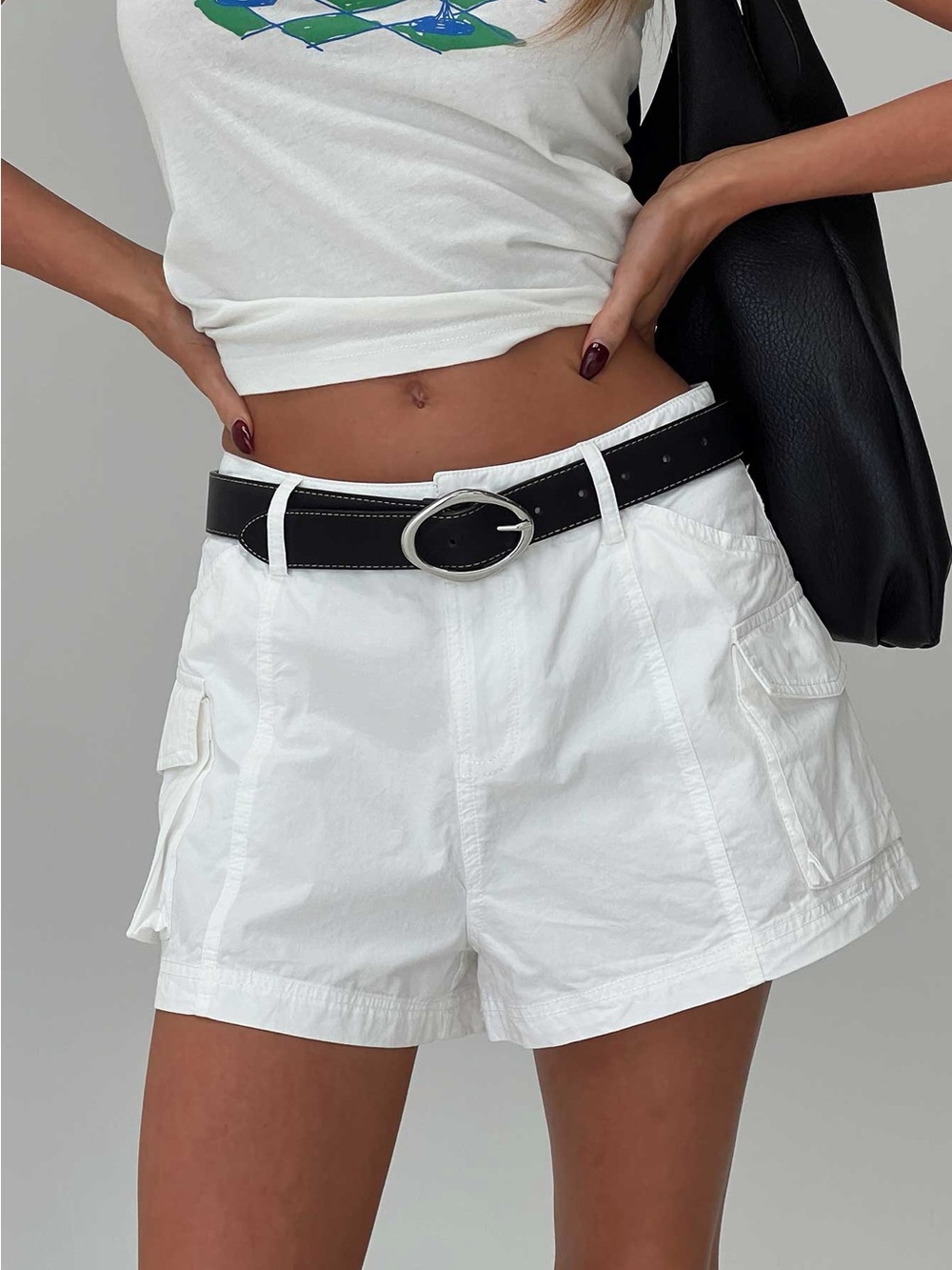 White Women's Cargo Shorts